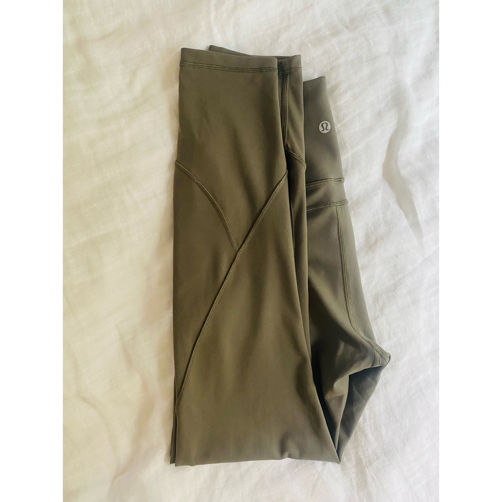 Lululemon Crop Leggings Olive Green